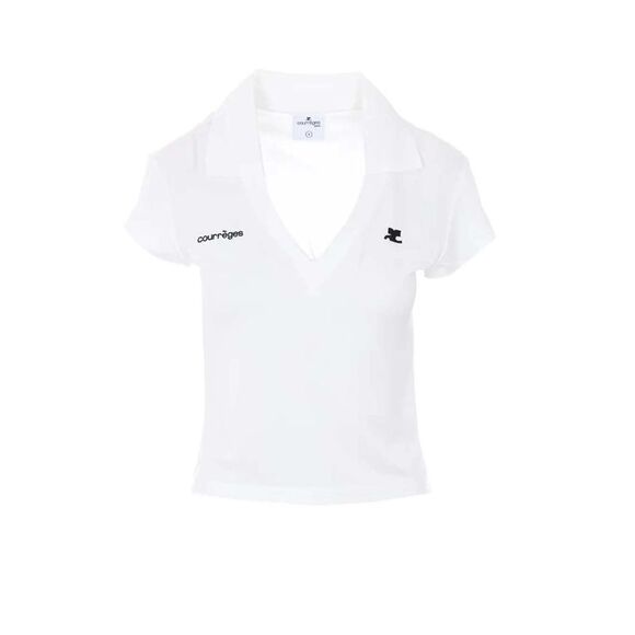 Courreges Women V-Neck T-Shirt